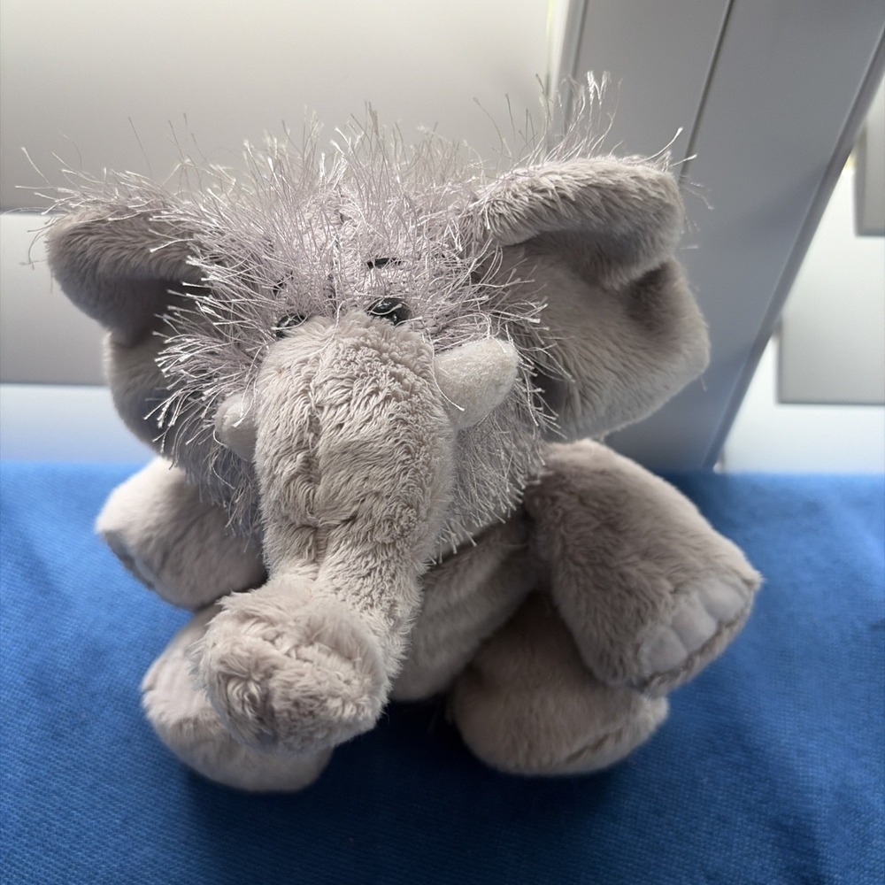 Ganz Webkinz Elephant Plush HM007 Stuffed Animal Toy No Code Gray 8" Beans Furry